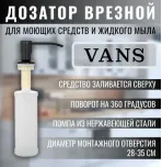 Кухонная мойка VANS 600x505x200 мм Black DECOR