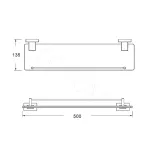 Полка стеклянная Shevanik SG5619C