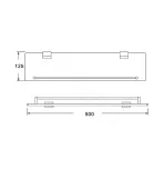 Полка стеклянная Rose RG1719