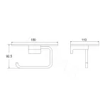 Держатель для туалетной бумаги с полочкой Rose RG1805T