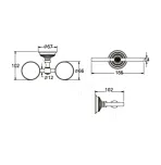 Стакан двойной для ванны Rose RG1422Q