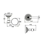Стакан для ванной Rose RG1412Q