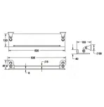 Полка стеклянная Rose RG1219