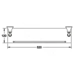 Полка стеклянная Rose RG1219