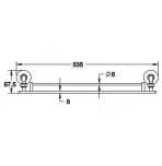 Полка стеклянная Rose RG1219