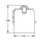 Держатель для туалетной бумаги Rose RG1105Q