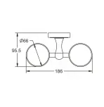 Стакан двойной для ванны Rose RG1022Q