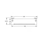 Полка стеклянная Rose RG1019Q
