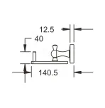 Полка стеклянная Rose RG1019Q
