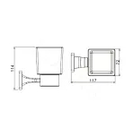 Стакан для ванной Rose RG1512H