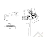 Встраиваемая душевая система для ванны и душа MILLEAU Tissage MSS 520BIM/801Q-CR на 2 потока (комплект с монтажным блоком), Хром