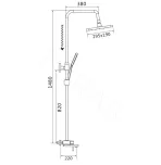 Душевая стойка со смесителем Shevanik S8236