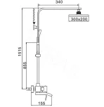 Душевая стойка со смесителем Rose R1556F