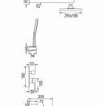 Душевая система скрытого монтажа Rose R2835T