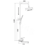 Душевая стойка со смесителем Shevanik S6236H