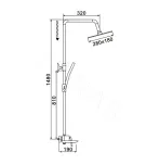 Душевая стойка со смесителем Rose R2736