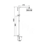 Душевая стойка со смесителем Rose R1036
