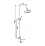 Душевая стойка со смесителем Rose R2136F