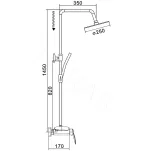 Душевая стойка со смесителем Rose R1136