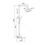 Душевая стойка со смесителем Rose R1836C