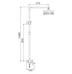 Душевая стойка со смесителем Rose R2836T