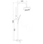 Душевая стойка со смесителем Rose R1736