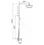 Душевая стойка со смесителем Rose R2036