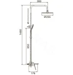 Душевая стойка со смесителем Shevanik S8436H