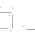 Раковина накладная MILLEAU Miel MU0084-MB/GW (внешний борт матовый черный/белый глянец чаша)