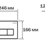 Панель смыва Milleau Miel MR0425K-A2.04 (оружейная сталь)