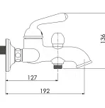 Смеситель для ванны Rose R0202Q