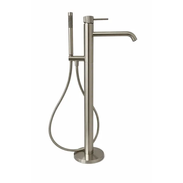 Напольный смеситель для ванны MILLEAU Tissage ML0500BK.BD-GM с монтажным блоком, оружейная сталь