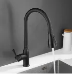 Смеситель для кухни с выдвижным изливом Shevanik S163H