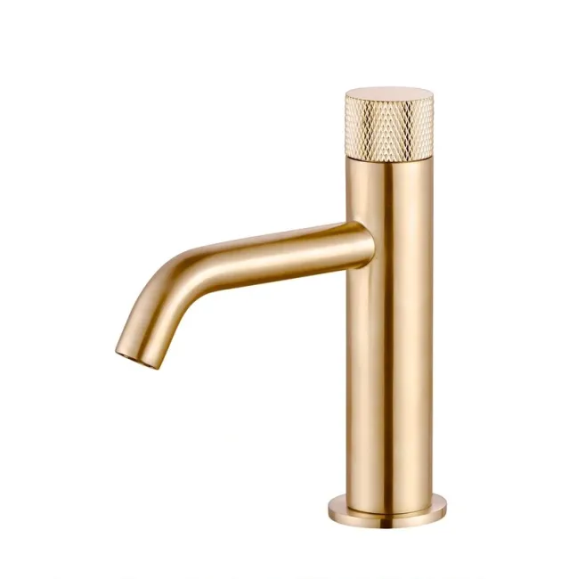 Смеситель для раковины MILLEAU Tissage ML0321KLS-BG, Золото браш