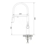 Смеситель для кухни с гибким изливом Rose R458G