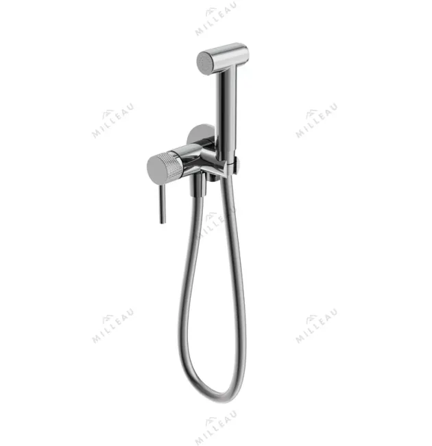 Смеситель с гигиеническим душем MILLEAU Tissage ML12056BK-CR с монтажным блоком (встройка), Хром