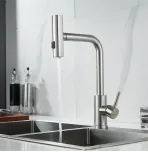 Смеситель для кухни с выдвижным изливом Shevanik S263L