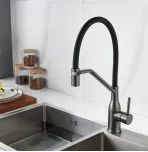 Смеситель для кухни с гибким изливом Shevanik S343T-3