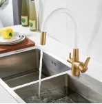 Смеситель для кухни с гибким изливом Shevanik S668G