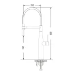 Смеситель для кухни с гибким изливом Shevanik S123T-3