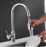 Смеситель для кухни с выдвижным изливом Shevanik S163