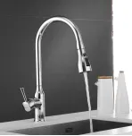 Смеситель для кухни с выдвижным изливом Shevanik S163
