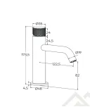 Смеситель для раковины MILLEAU Tissage ML0321KLS-GM, Оружейная сталь