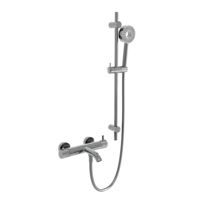 Смеситель для ванны и душа MILLEAU Tissage ML81803M/0705BDQ-CR c душевым гарнитуром, Хром
