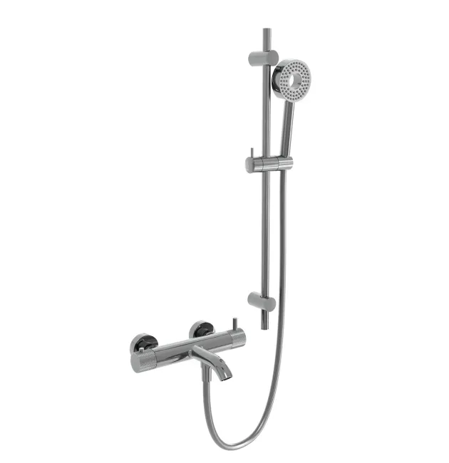 Смеситель для ванны и душа MILLEAU Tissage ML81803M/0705BDQ-CR c душевым гарнитуром, Хром
