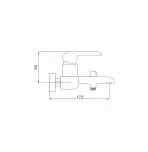 Смеситель для ванны Rose R2102F