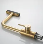 Смеситель для кухни с выдвижным изливом Shevanik S263G
