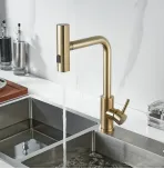 Смеситель для кухни с выдвижным изливом Shevanik S263G