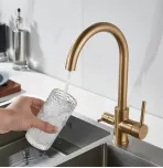 Смеситель для кухни с подключением к фильтру воды Shevanik S128G