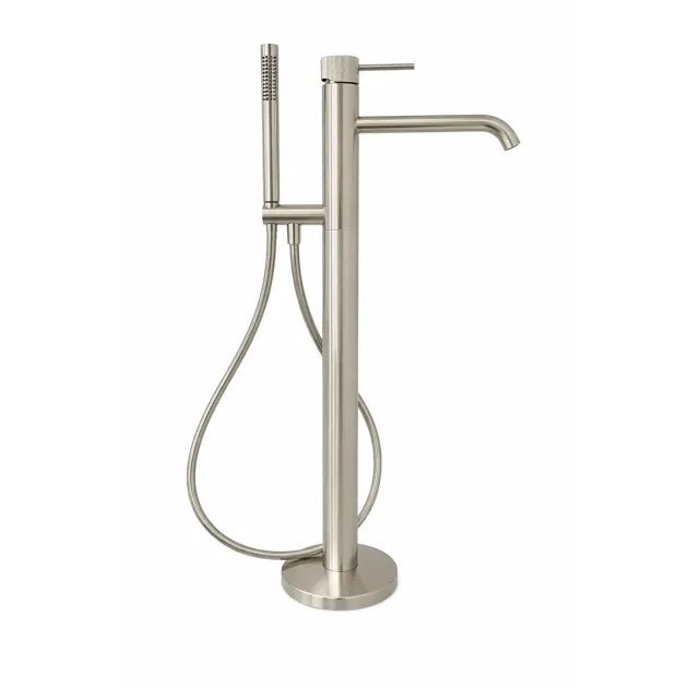 Напольный смеситель для ванны MILLEAU Tissage ML0500BK.BD-BN с монтажным блоком, никель браш